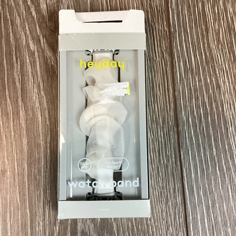 Heyday Watch Band 38-41 Apple Scrunchie Fabric White Sheer